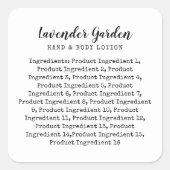 スクリプトタイプライターの材料リスト製品ラベル スクエアシール (正面)