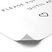 スクリプトタイポグラフィの結婚プラグ抜き式のサイン ポスター (角)