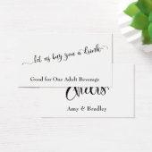 スクリプトタイポグラフィドリンクチケットと編集可能カラー (デスク)