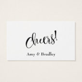 スクリプトタイポグラフィドリンクチケットと編集可能カラー (裏面)