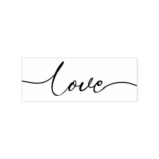 スクリプトタイポグラフィバレンタイン愛 ラバースタンプ (インプリント)
