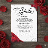 スクリプトタイポグラフィレッドローズ詳細 エンクロージャーカード