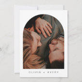 スクリプトタイポグラフィ婚約した: 招待状 (裏面)