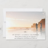 スクリプトタイポグラフィ日付を保存4フォトコラージュ セーブザデート (裏面)