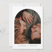 スクリプトタイポグラフィ私たちは婚約したパーティー 招待状 (裏面)