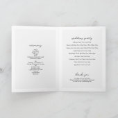 スクリプトタイポグラフィ結婚式 プログラムのサービス順序 プログラム (内部)