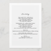 スクリプトタイポグラフィ結婚式 プログラムの日程 プログラム (裏面)