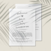 スクリプトタイポグラフィ結婚式 プログラムの日程 プログラム