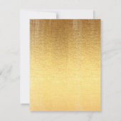 スクリプトタイポグラフィ金ゴールドブラシストローク サンキューカード (裏面)