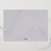 スクリプトタイポグラフィ院発表フォトカード 箔招待状 (裏面)