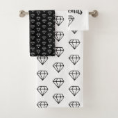 スクリプトタイポグラフィ「Pressure Makes Diamonds」 バスタオルセット (インサイチュ)