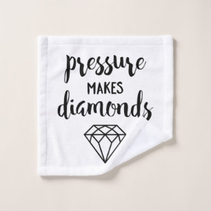 スクリプトタイポグラフィ「Pressure Makes Diamonds」 バスタオルセット