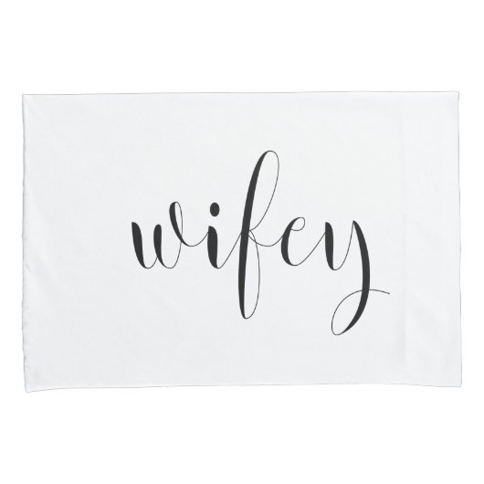 スクリプトタイポグラフィHisとShirs 枕カバー (正面右)