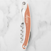 スクリプトテラコッタコルクスクリュボトルオープナー ソムリエナイフ (正面)