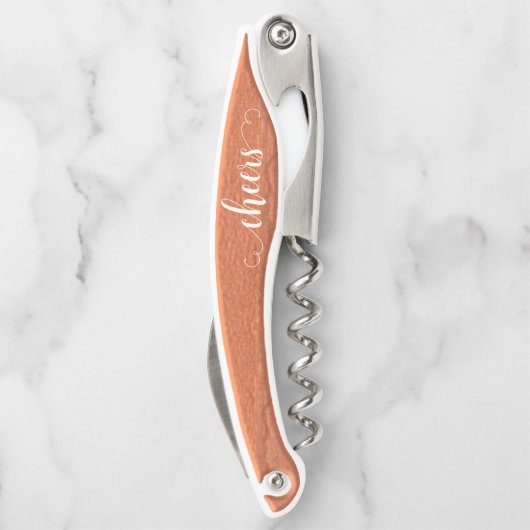 スクリプトテラコッタコルクスクリュボトルオープナー ソムリエナイフ (裏面)