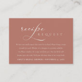 スクリプトテラコッタレシピ要求ブライダルシャワー エンクロージャーカード (正面)