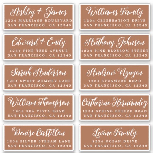 スクリプトテラコテ結婚ィズゲスト住所 シール (正面)