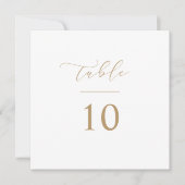 スクリプトテーブル番号結婚式レセプションスクエアカード カード (正面)