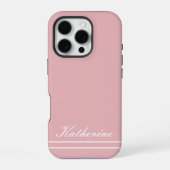 スクリプトネームミニマリストピンク iPhoneケース (裏面)
