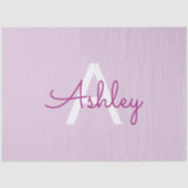 スクリプトネーム＆モノグラム | マゼンタ＆淡いパープル 薄葉紙 (正面)