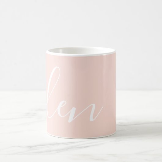 スクリプトネームChicパーソナライズMug Pastel Peach コーヒーマグカップ (中央)