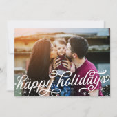 スクリプトハッピーホリデーズハンドレタリングフォトカード シーズンカード (正面)