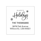 スクリプトハッピーホリデーズファミリー差出人住所 ラバースタンプ (インプリント)