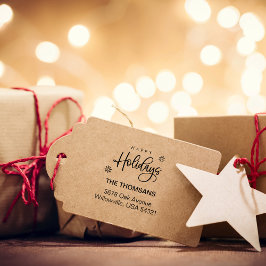 スクリプトハッピーホリデーズファミリー差出人住所 ラバースタンプ