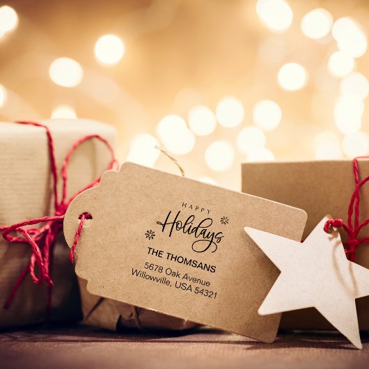 スクリプトハッピーホリデーズファミリー差出人住所 ラバースタンプ