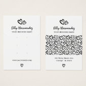 スクリプトハートイヤリングネックレスジュエリーディスプレイカード (正面&裏面)