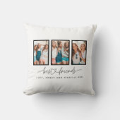 スクリプトハートモダンの数々の写真の最高の友人  クッション (正面)