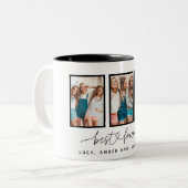 スクリプトハートモダンの数々の写真の最高の友人 ツートーンマグカップ (正面左)