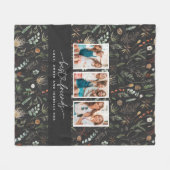 スクリプトハートモダンの数々の写真の最高の友人 フリースブランケット (正面(横))