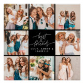 スクリプトハートモダンの数々の写真の最高の友人 ポスター (正面)