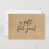 スクリプトハート素朴Kraftギフト証明書 (正面)