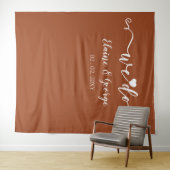 スクリプトハート結婚のPhoto Prop背景 タペストリー (インサイチュ(横))