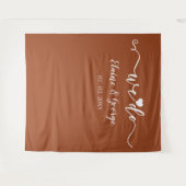 スクリプトハート結婚のPhoto Prop背景 タペストリー (正面(横))