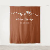 スクリプトハート結婚のPhoto Prop背景 タペストリー (正面)