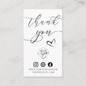 スクリプトハートQRコードのカスタマーレビューに感謝 名刺 (正面)