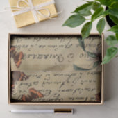 スクリプトバタフライヴィンテージ分離ティッシュペーパー 薄葉紙 (ギフト)