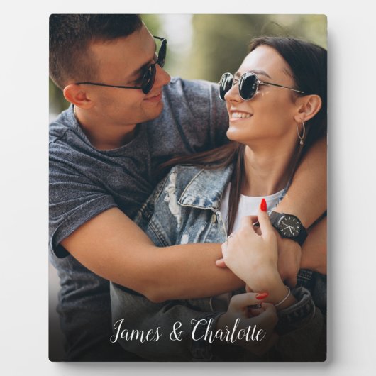 スクリプトパーソナライズされた名の写真 フォトプラーク (正面)