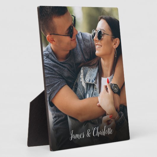 スクリプトパーソナライズされた名の写真 フォトプラーク (側面)