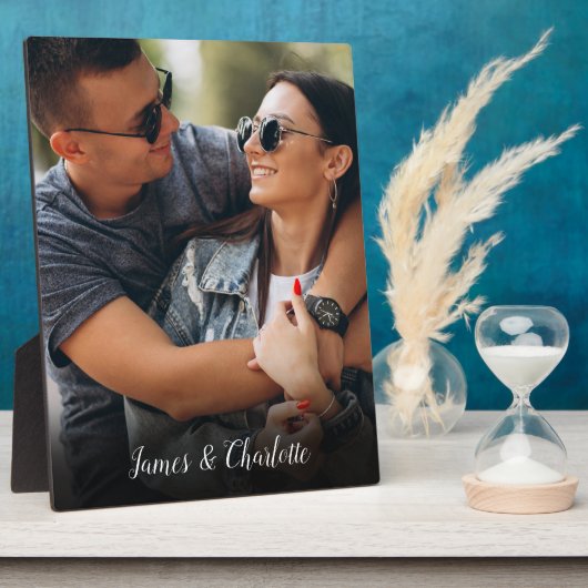 スクリプトパーソナライズされた名の写真 フォトプラーク (側面)