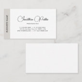 スクリプトパーソナライズされた名テンプレートモダンエレガント 名刺 (正面/裏面)