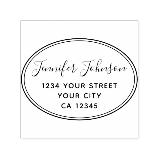 スクリプトパーソナライズされた名差出人住所 セルフインキングスタンプ (デザイン)