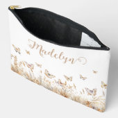 スクリプトパーソナライズされたBoho蝶 アクセサリーポーチ (見開き)