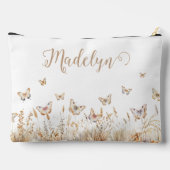 スクリプトパーソナライズされたBoho蝶 アクセサリーポーチ (裏面)