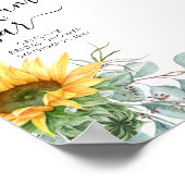 スクリプトヒマワリブライダルシャワー香水バー標識 ポスター (角)