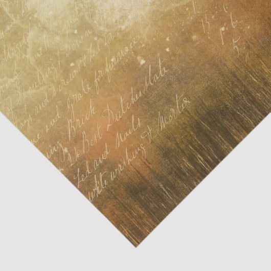 スクリプトビクトリアンを使用した超現実的な金ゴールドの風景 薄葉紙 (詳細)