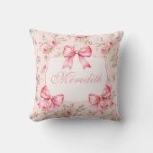 スクリプトピンクローズボーコケット クッション (正面)